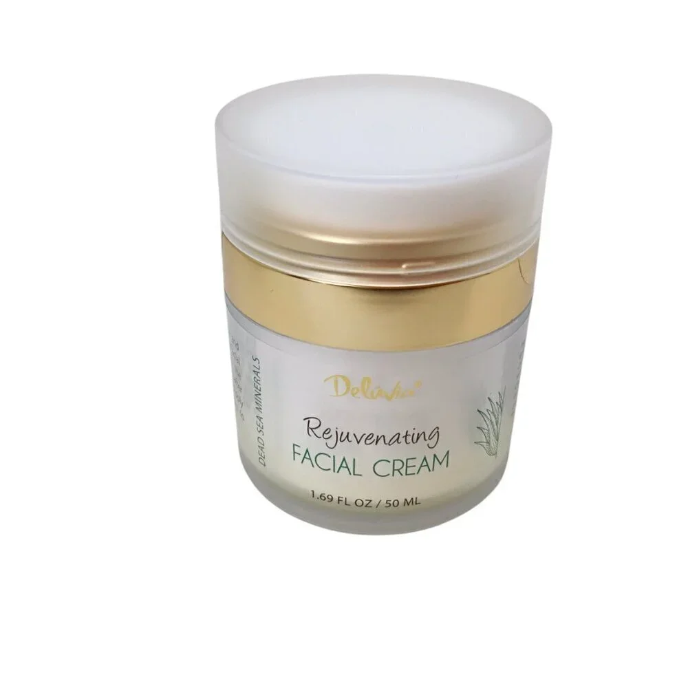Deluvia Rejuvenating Facial Cream Dead Sea Minerals NIB 1.69 fl oz Aloe Vera